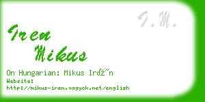 iren mikus business card